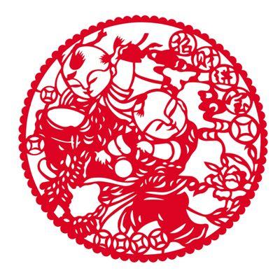 图为中国剪纸。