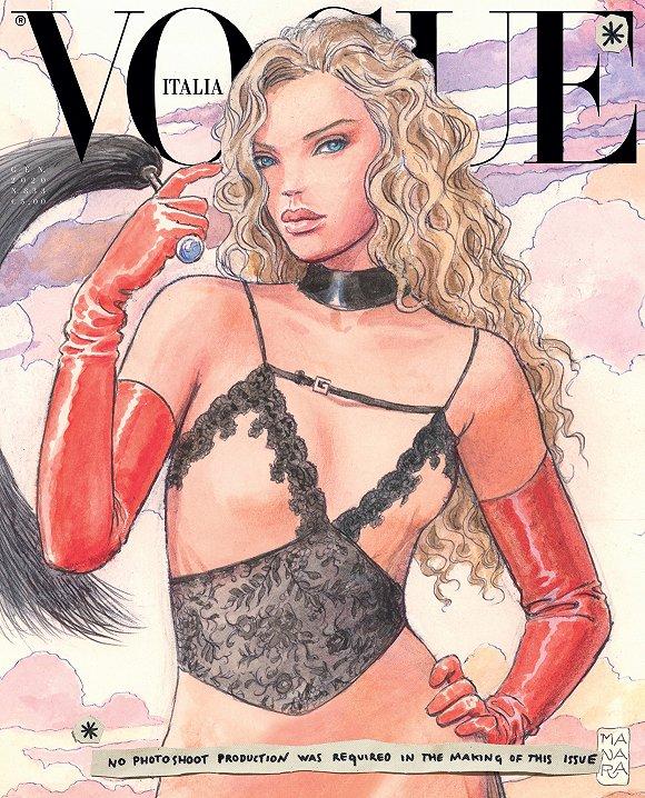 意大利版《Vogue》2020年1月刊封面 图片来源:Vogue