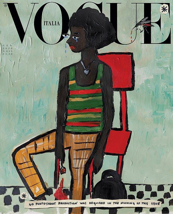 意大利版《Vogue》2020年1月刊封面 图片来源:Vogue