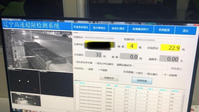 辽宁高速超限检测系统。 澎湃新闻记者 张若婷 图
