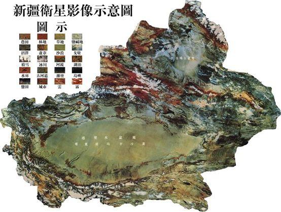图2 新疆地形——三山夹两盆