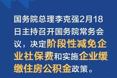 国务院：企业社保费阶段性减免 住房公积金企业缓缴