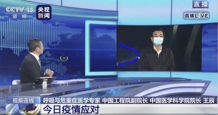白岩松采访王辰视频截图