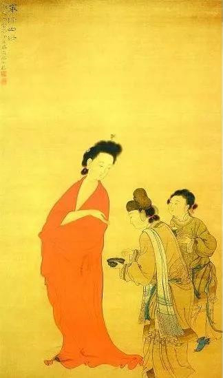 图为《华清出浴图》(清代康涛绘)