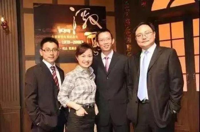 《激荡•1978-2008》核心团队:曾捷、章茜、吴晓波、罗振宇(从左到右)