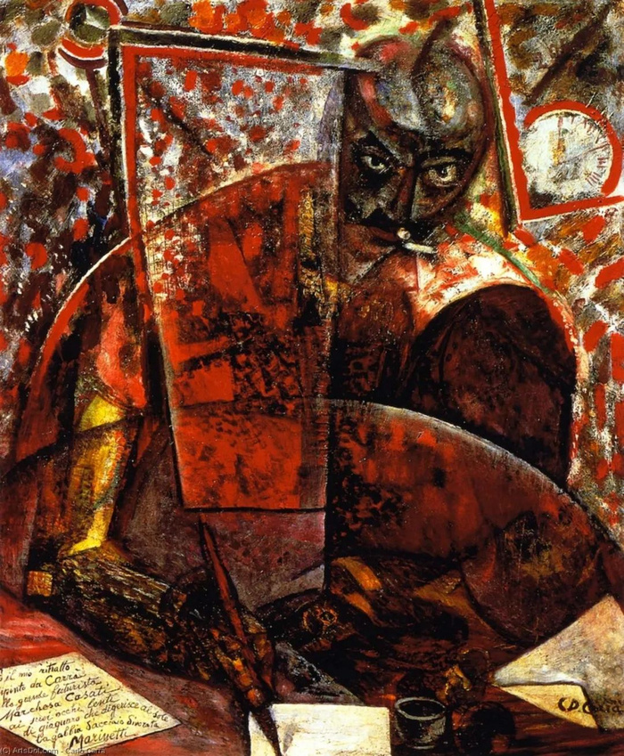 卡洛·卡拉《菲利波·托马斯·马里内蒂》,1910年