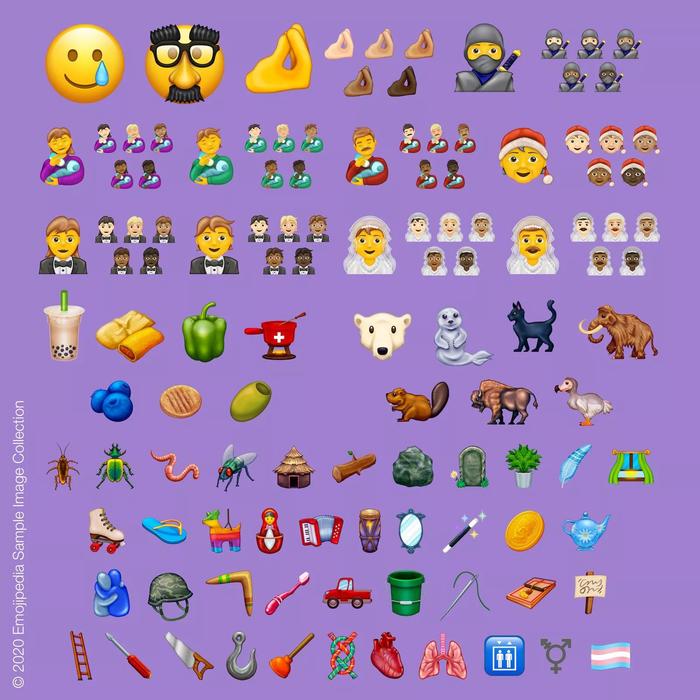 本次更新的117个表情from emojipedia