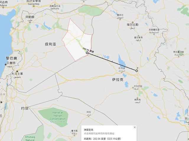 图注:美军战机轰炸的是300公里以外的目标进行报复