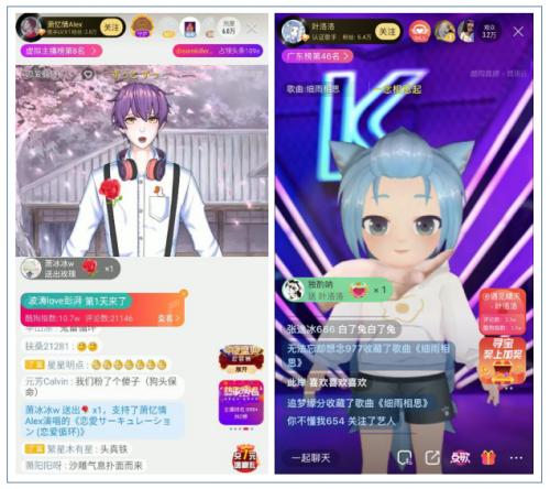 【图3:酷狗主播萧忆情Alex的虚拟形象】