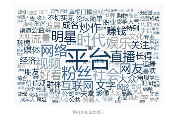 网红刻板印象词云