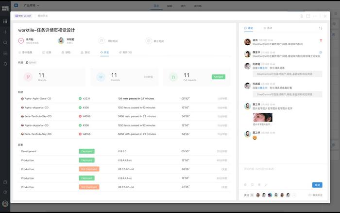 图6 Worktile Agile中接入DevOps数据