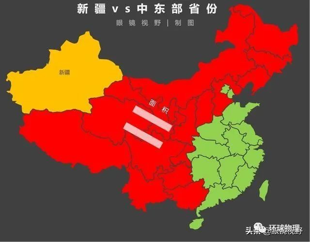 一组图直观呈现中国各省真实大小对比，眼见不一定为实！