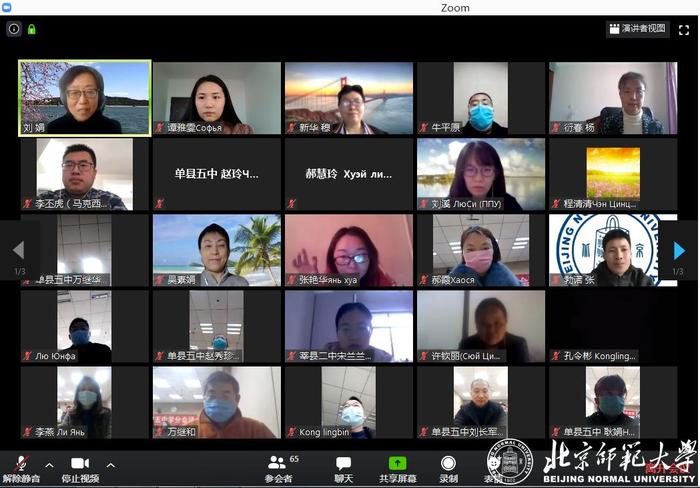 参与培训人员通过ZOOM平台线上参会