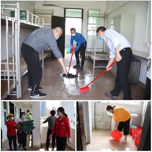 “地毯式”清洗了近240间宿舍
