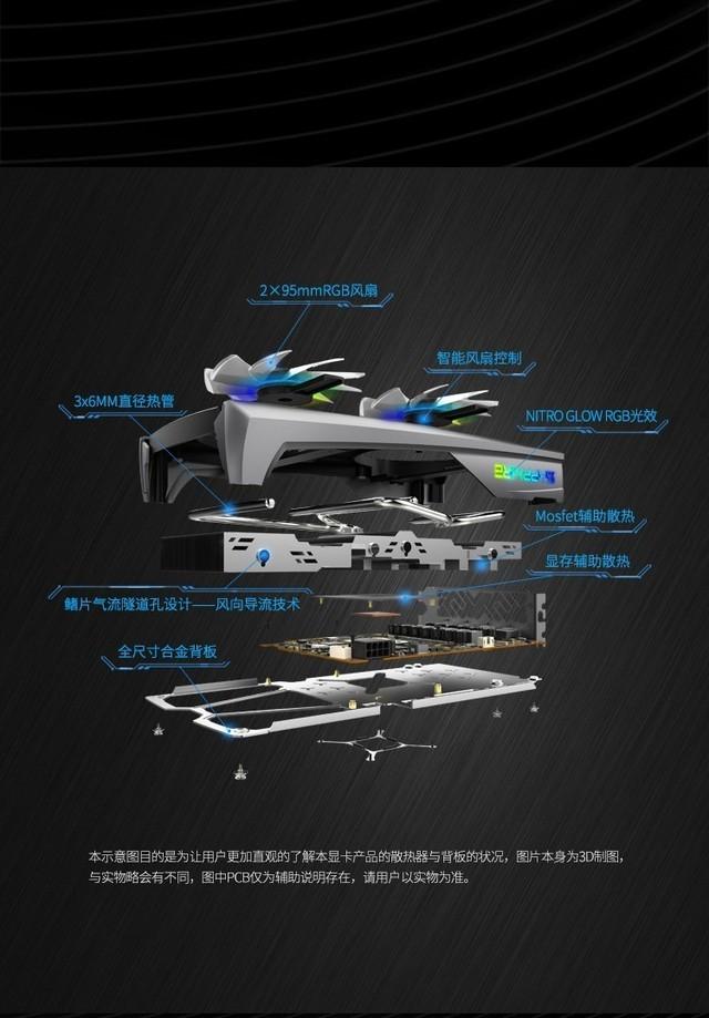 蓝宝石RX 5500 XT 8G D6 超白金极光特别版示意图