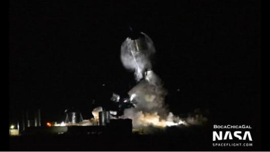 ▲Starship原型SN1爆炸