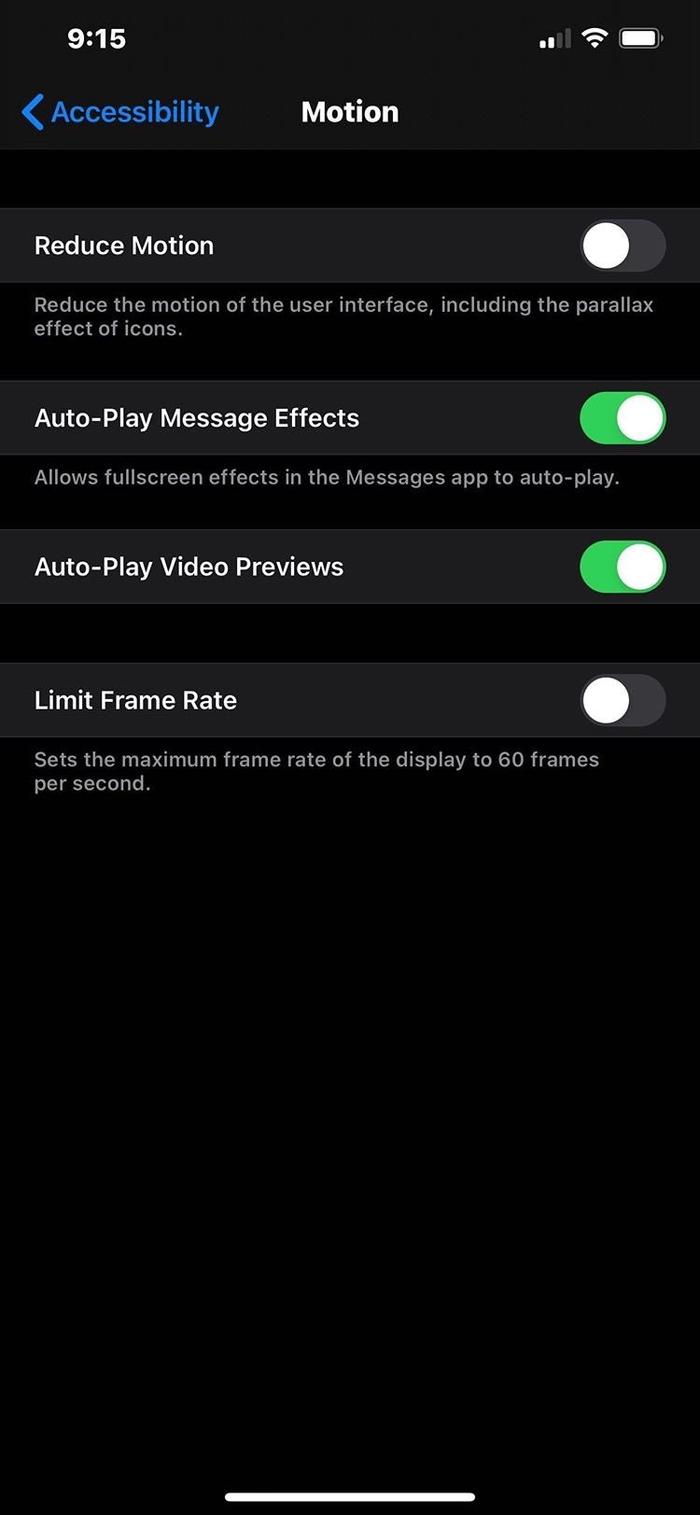 ▲ 图为 iPhone 11 Pro 中该刷新率限制选项 源自推特网友 @JunoTecho