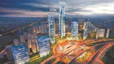 坦尾地铁站规划效果图。