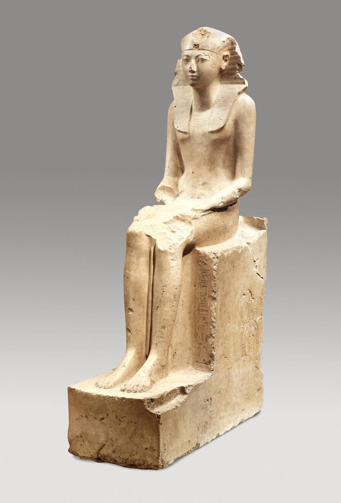 古埃及第十八王朝女法老 Hatshepsut 雕像,约公元前1479-前1458年,大都会艺术博物馆