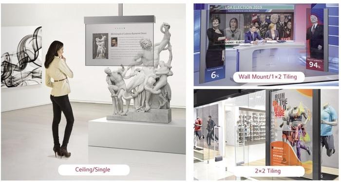 ▲ LG 提供的几个透明显示屏使用案例。图片来自:LG