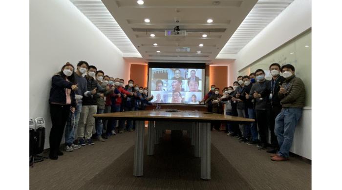 图:刚复工时的腾讯会议团队常态