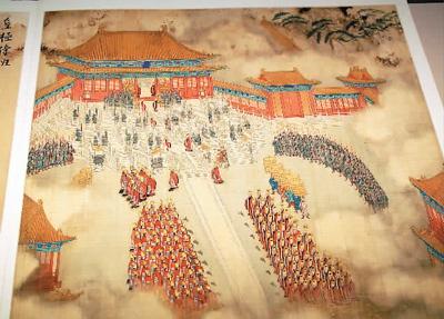 明代《徐显卿宦迹图册》(局部) 杜建坡摄