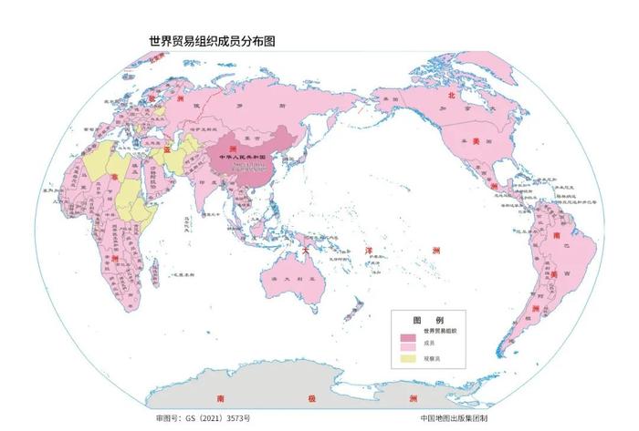 世界贸易组织成员分布图 | 地图上的党史