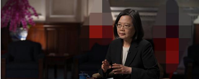 蔡英文接受CNN采访(视频截图)