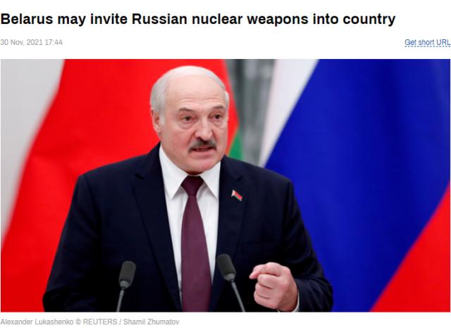 卢卡申科警告：若北约在波兰部署核武器，俄核弹将重返白俄罗斯