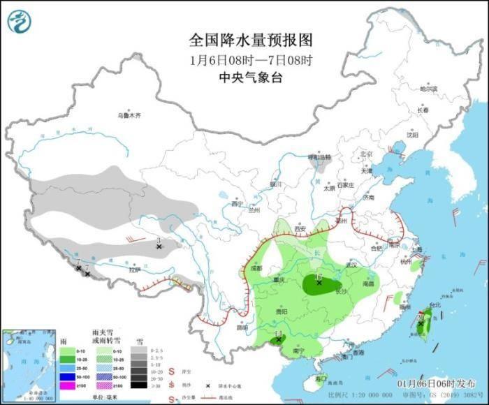 贵州湖南广西等地多阴雨 西藏西南部有明显降雪