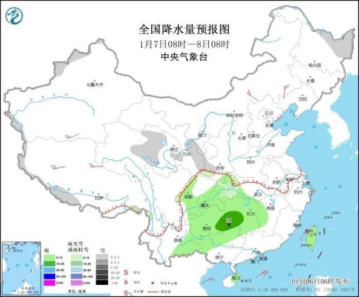 贵州湖南广西等地多阴雨 西藏西南部有明显降雪