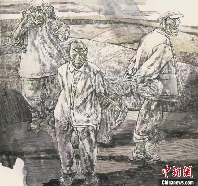 通讯：内蒙古画家陈晗晟：35载墨海泛舟，画笔绘就乡土中国