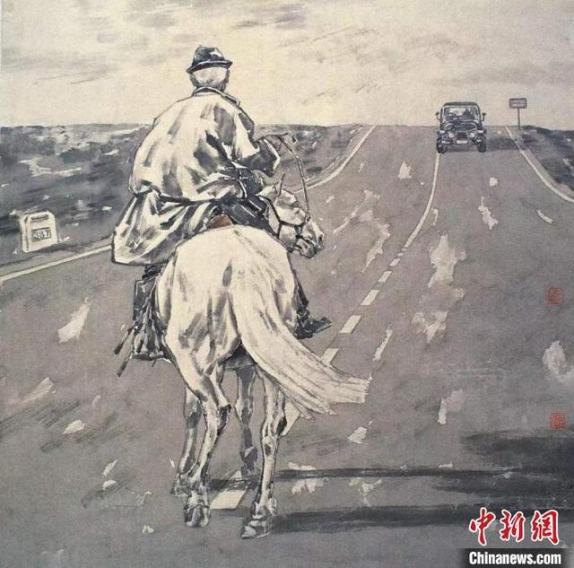 通讯：内蒙古画家陈晗晟：35载墨海泛舟，画笔绘就乡土中国