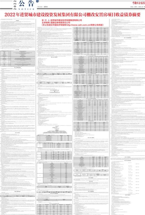 2022年进贤城市建设投资发展集团有限公司棚改安置房项目收益债券摘要