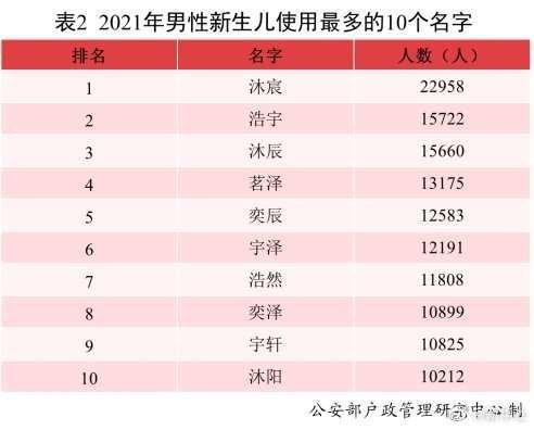 2021年全国姓名报告：伟字为全国使用最多的单字名