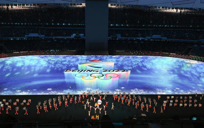 高清大图！北京冬奥会开幕式仪式前表演进行中