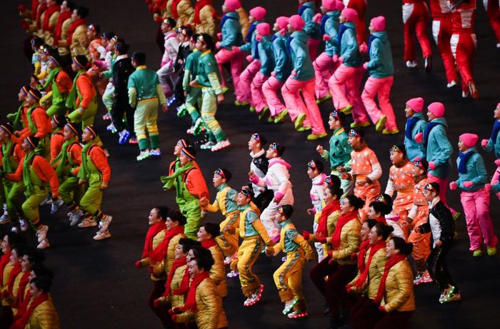 高清大图！北京冬奥会开幕式仪式前表演进行中