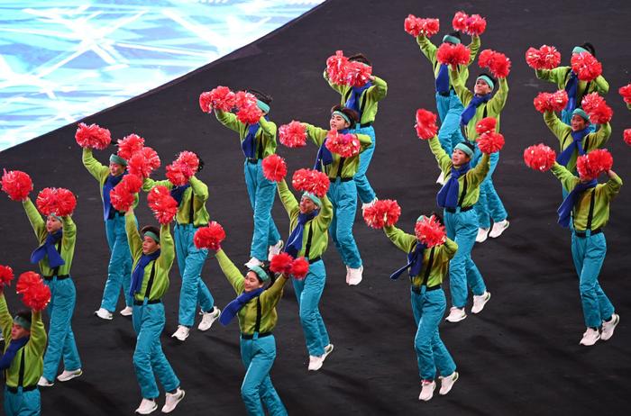 高清大图！北京冬奥会开幕式仪式前表演进行中