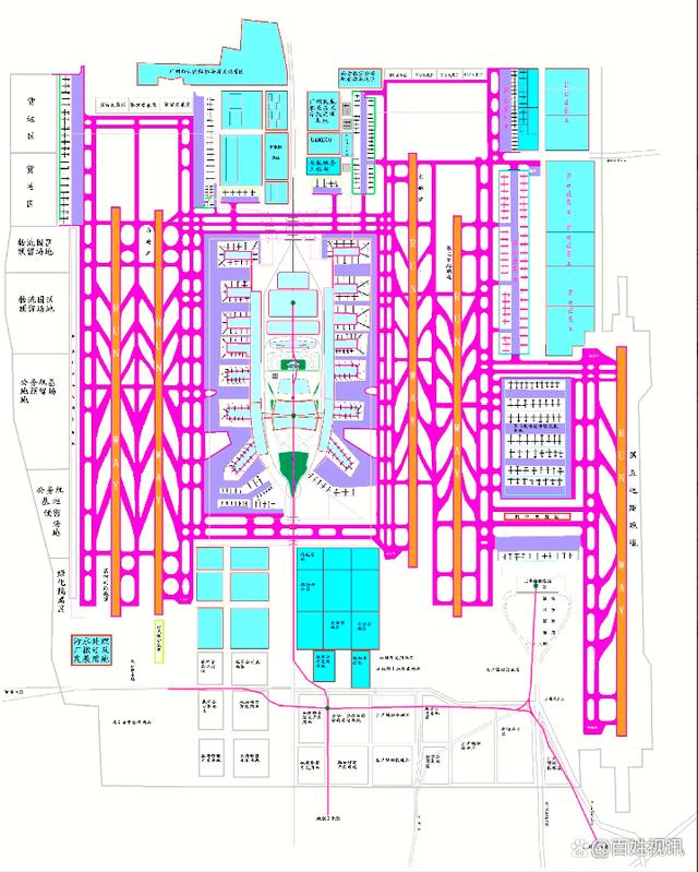 广州白云国际机场，这个设计规模，在华南地区是没有对手了！