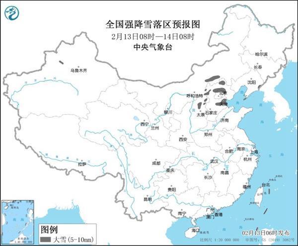 暴雪预警！京津冀等7省区市部分地区有大雪，局地可达6厘米以上