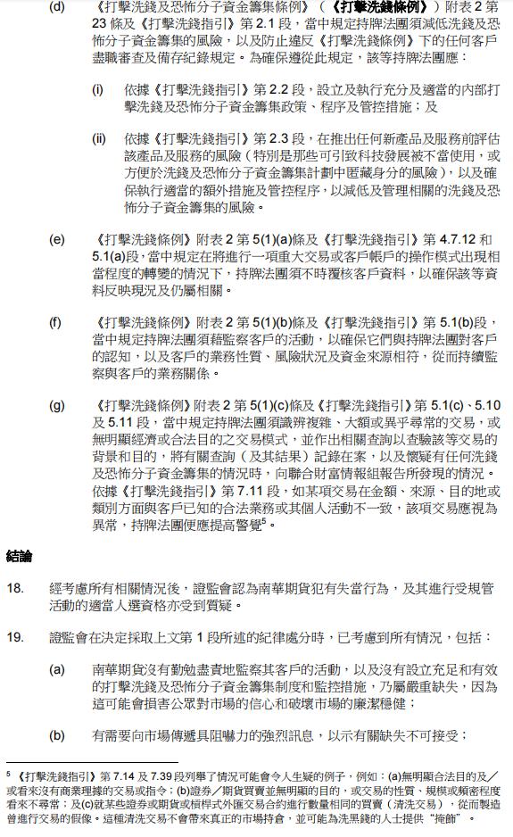 境内期货公司因反洗钱被香港证监会罚480万港元！