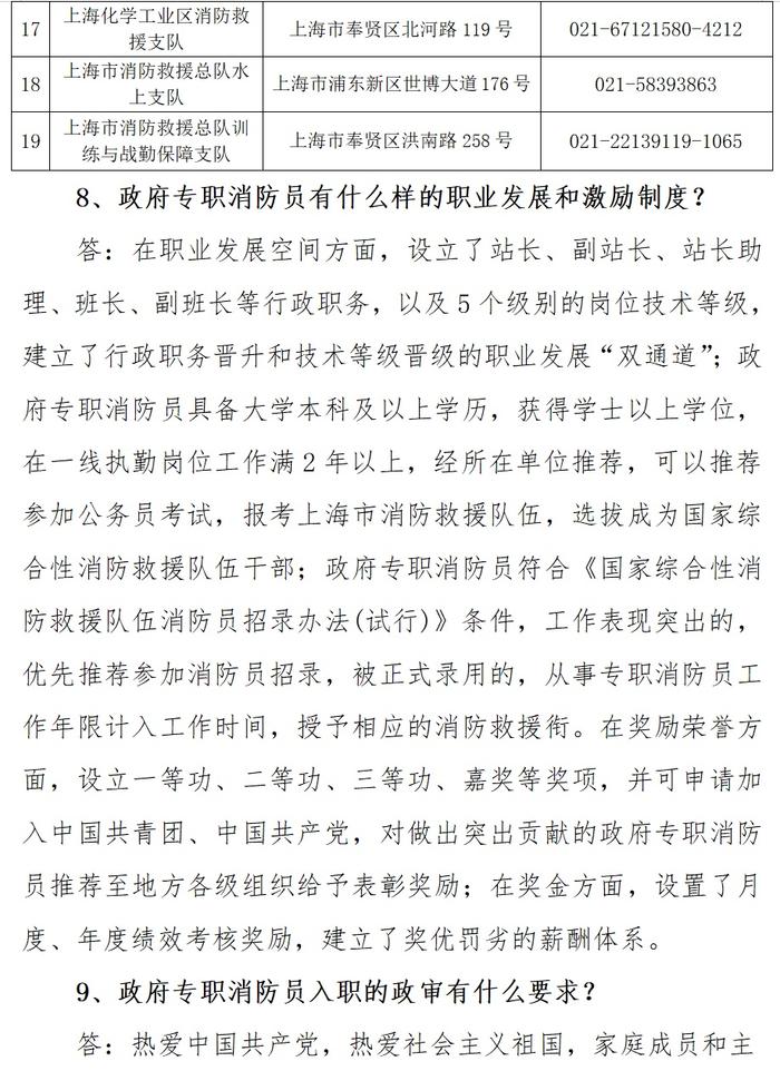 徐汇招55名政府专职消防员！符合条件可申办上海常住户口