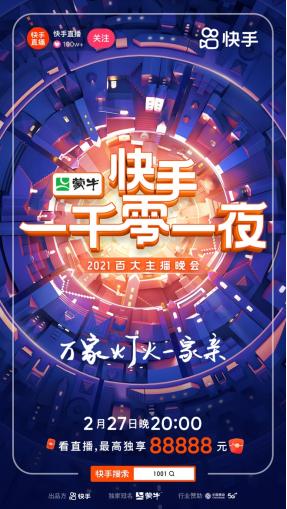 2021年度“快手百大主播”名单揭晓 多元平台生态为主播提供成长新机会