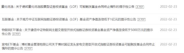 一日4只基金连发清盘预警，开年十多只迷你指基“命悬一线”