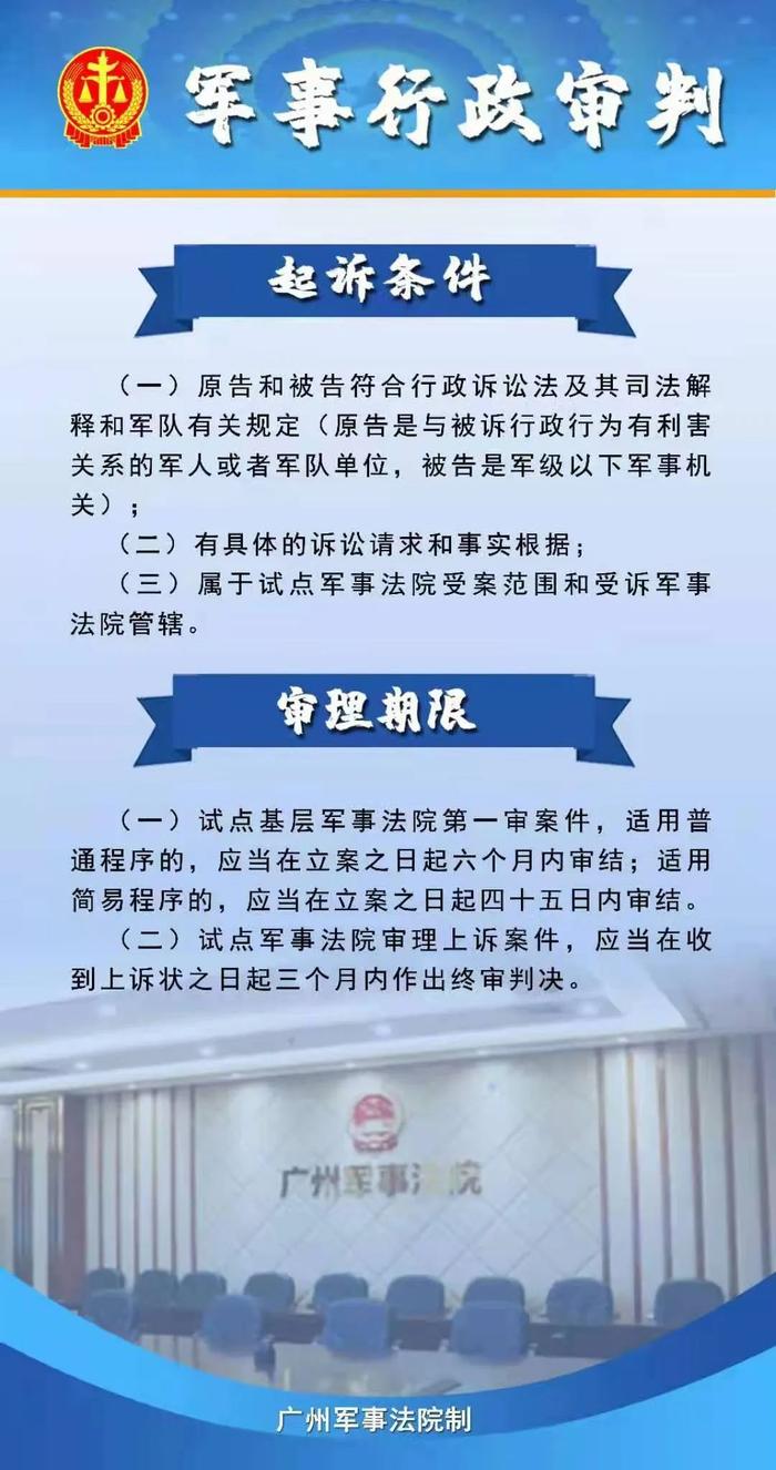 这些军事行政争议可以向军事法院起诉了