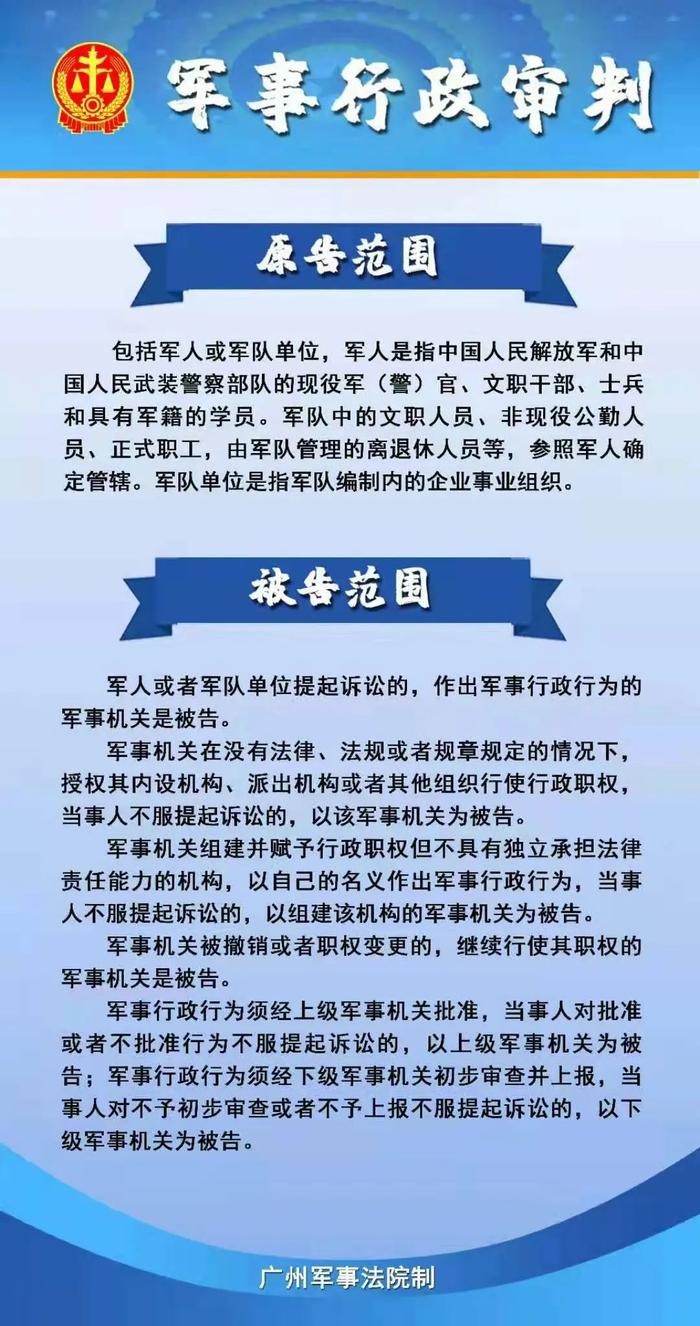 这些军事行政争议可以向军事法院起诉了