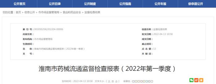 安徽省淮南市2月检查疾病预防控制机构1家  合格1家