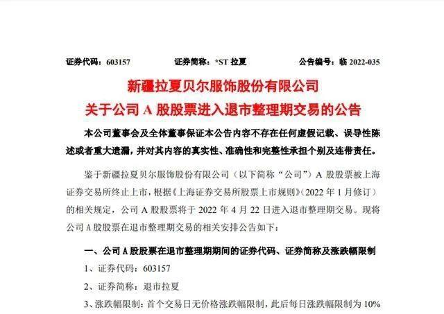 “中国版ZARA”股价暴跌97%！3万股民欲哭无泪，这两家A股公司即将退市