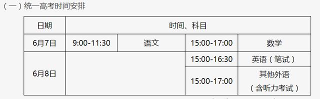 北京2022年高考6月7日开考