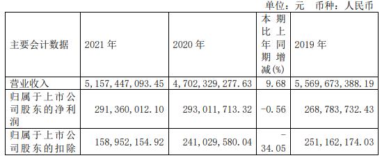 盛泰集团2021年净利2.91亿同比下滑0.56% 董事长徐磊薪酬649.1万